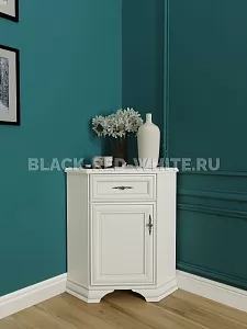 Тумба Кентаки KOMN1D1S/L угловая белый фото 2